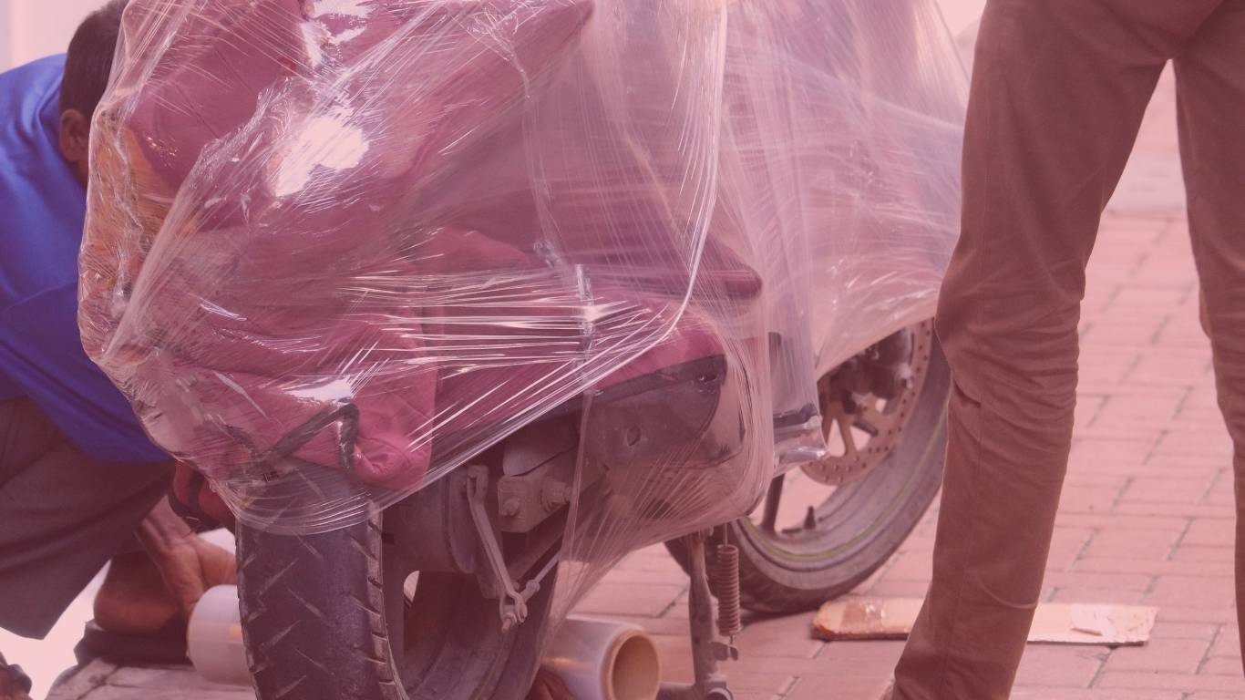 A student happy with the bike transport service from Mumbai to Delhi