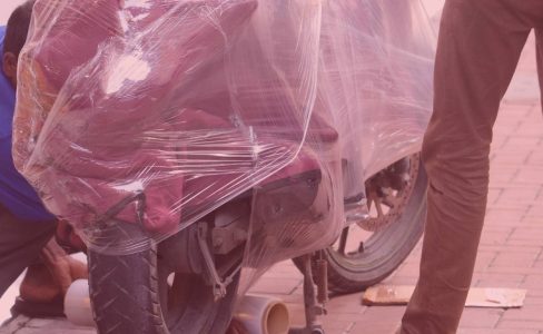 A student happy with the bike transport service from Mumbai to Delhi A student happy with the bike transport service from Mumbai to Delhi